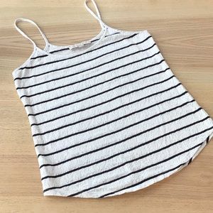 Loft lace striped tank